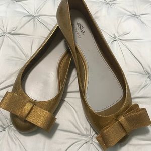 Melissa gold jelly flats